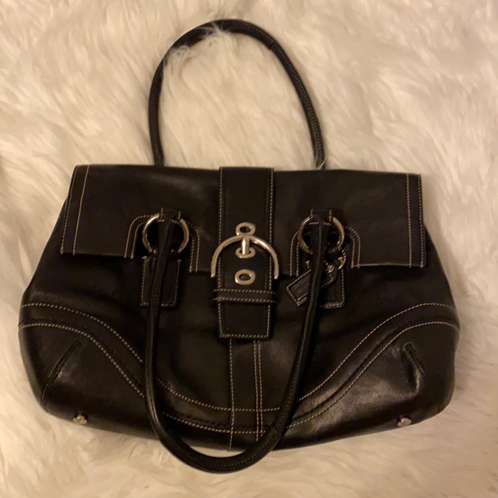 Leather Authentic Coach Bag XL Like New